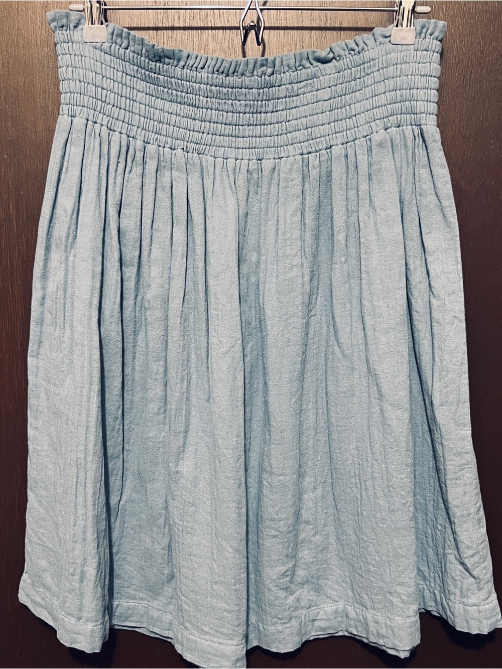 Kate Quinn Organic Cotton Gauze Shirred Skirt Size M